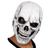 Masker horror doodshoofd wit volledig