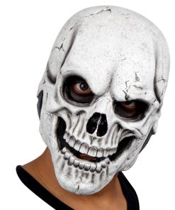 Masker horror doodshoofd wit volledig