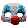 Half face masker killerclown wit blauw