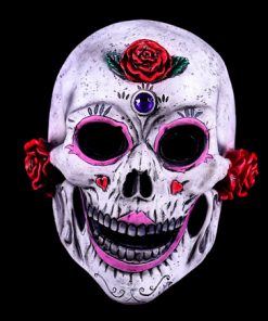 Dotd masker rubber full mask roze rood