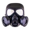 Gasmasker zwart plastiek