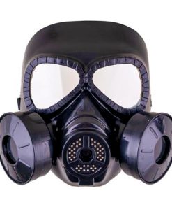Gasmasker zwart plastiek