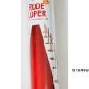 Rode loper rode stof 61x460cm