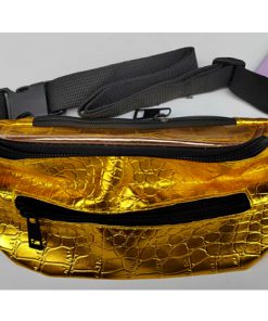 heuptas blinkend goud slangenprint