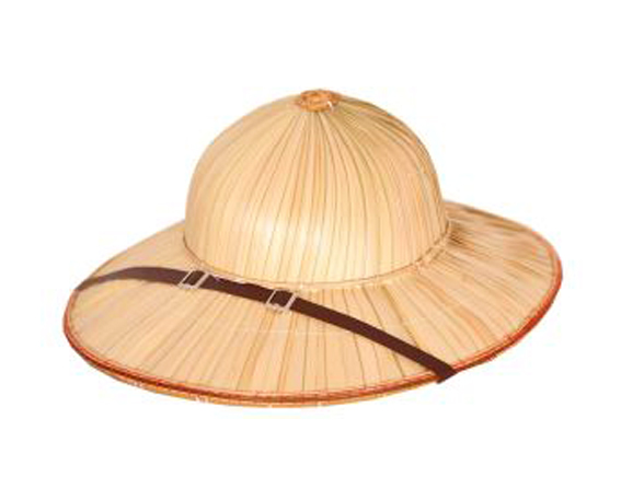 Ontdekkingsreiziger hoedje tropenhelm bamboo
