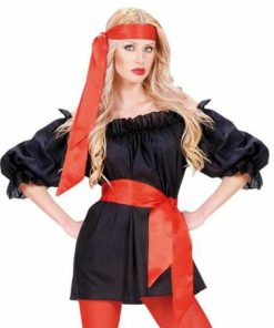 Rode satijnen riem of hoofdband