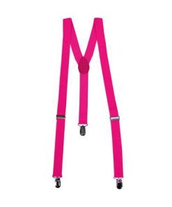 Fluo neon bretellen roze