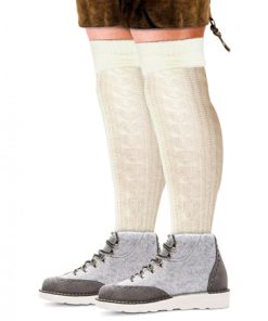 Tirolerkousen dik gebreid ecru 41-47