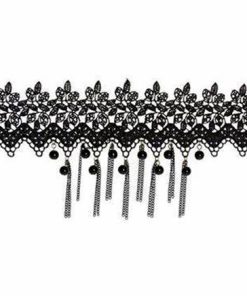 Choker halsketting lace zwart