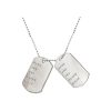 Dogtags legerketting zilver