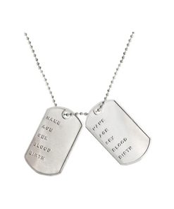 Dogtags legerketting zilver