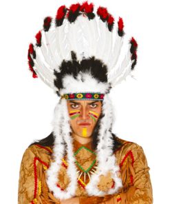 Pluimentooi rood zwart opperhoofd