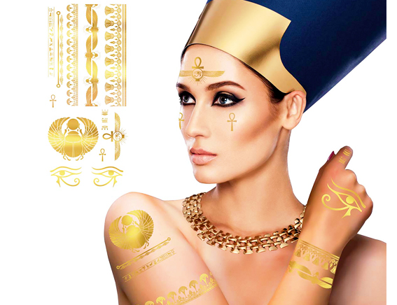 Tattoo tijdelijk goud egyptisch