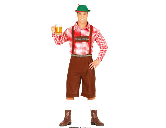 Tirol heer broek en geruit hemd incl