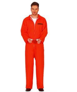 Gevangene jumpsuit orange jail 