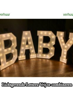 BABY   Lichtgevende letters combinatie voorbeeld