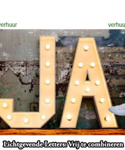 JA   Lichtgevende letters combinatie voorbeeld