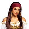 Piratenpruik unisex met bandana en kralen