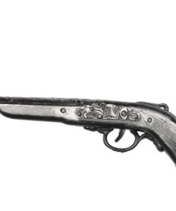Pistool piraat zilver plastic