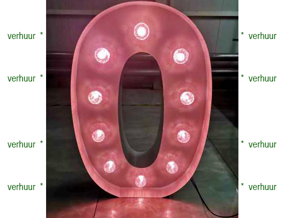 0 Lichtgevende letter/cijfer voorbeeld