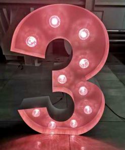 3  Lichtgevende letter/cijfer voorbeeld