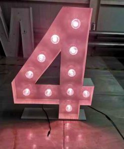 4  Lichtgevende letter/cijfer voorbeeld