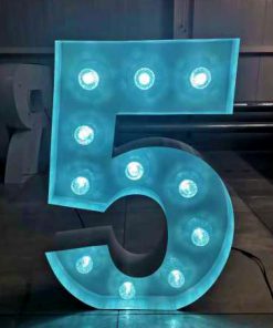 5  Lichtgevende letter/cijfer voorbeeld