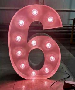 6  Lichtgevende letter/cijfer voorbeeld