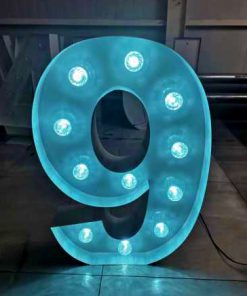 9  Lichtgevende letter/cijfer voorbeeld