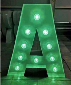 A  Lichtgevende letter/cijfer voorbeeld