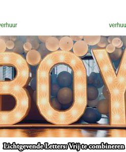 BOY   Lichtgevende letters combinatie voorbeeld