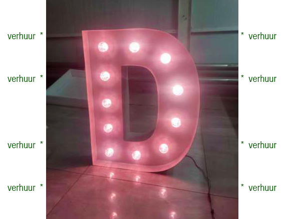 D Lichtgevende letter/cijfer voorbeeld