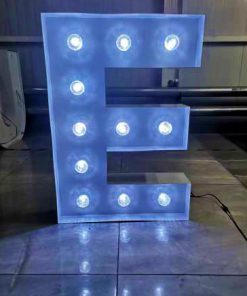 E  Lichtgevende letter/cijfer voorbeeld