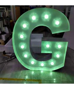 G  Lichtgevende letter/cijfer voorbeeld