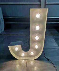 J  Lichtgevende letter/cijfer voorbeeld