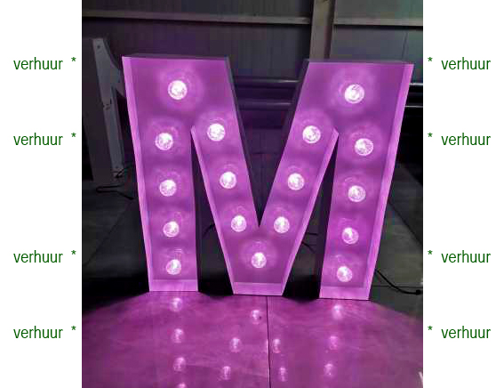 M Lichtgevende letter/cijfer voorbeeld