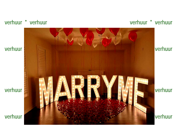 MARRYME Lichtgevende letter/cijfer voorbeeld