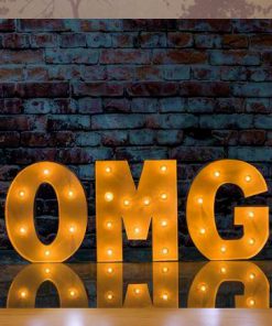 OMG  Lichtgevende letter/cijfer voorbeeld