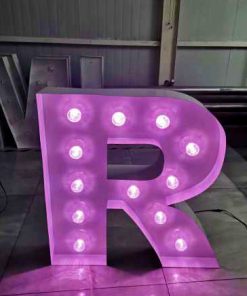 R  Lichtgevende letter/cijfer voorbeeld