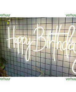 happy birthday neon lichtgevende plaat  TE HUUR