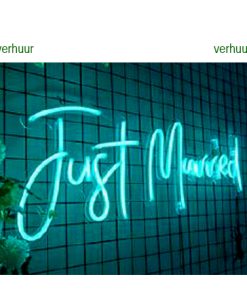 just married   neon lichtgevende plaat  TE HUUR