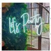 let's party    neon lichtgevende plaat  TE HUUR