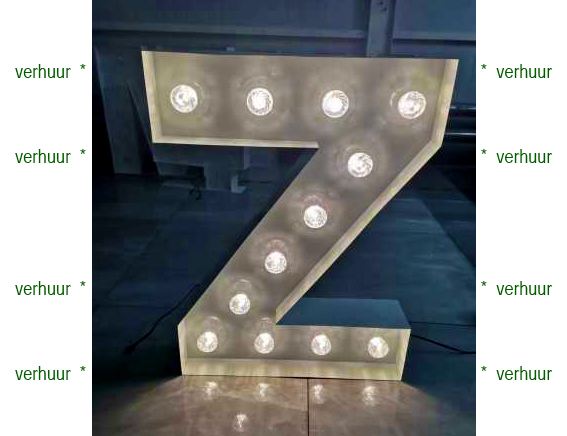 Z Lichtgevende letter/cijfer voorbeeld