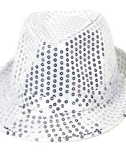 Kojak pailletten hoed zilver