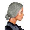 Grijze oma pruik