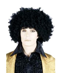 Afro pruik zwart krullen