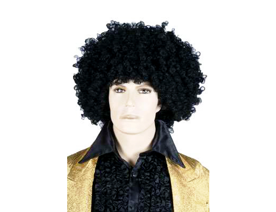 Afro pruik zwart krullen