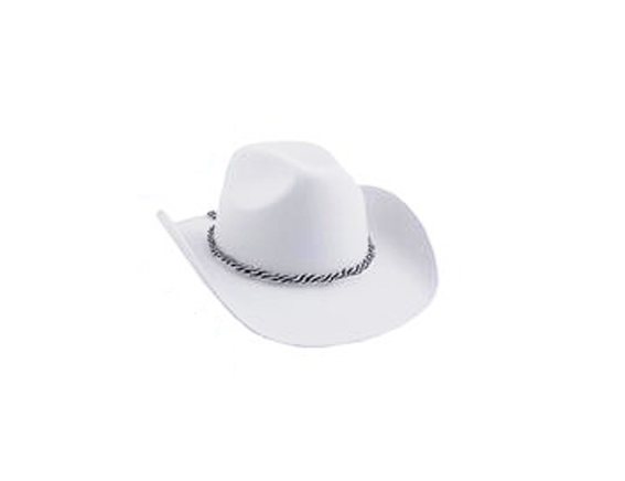 Cowboyhoed vilt wit