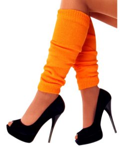 Beenwarmers fluo neon oranje