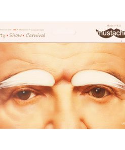 Wenkbrauwen wit harig net echt